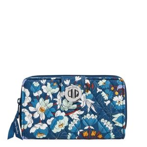 Vera Bradley Floral Bursts RFID Turnlock Wallet